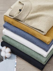 ROMON | Slim Fit Solid Half-High Collar Knit Sweater