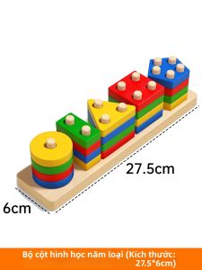 TONGMUXING | Khối Xếp Hình Học Giáo Dục Montessori Cho Trẻ Mới Biết Đi