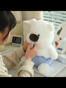 gấᴜ Bông gấᴜ Trắng Chảy Mũi Thú Nhồi Bông Trắng Rút Mũi Quần Sọc gấᴜ Teddy Trắng Bị Cảm Quà Tặng Bạn Gái Valentine