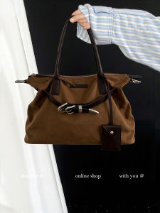 Double R Elegant Leather Tote Bag Womens Shoulder Crossbody Bag Frosted PU Soft Handbag Casual Simple Style for Daily Use