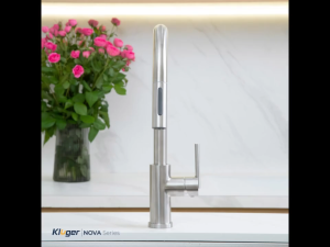 Vòi rửa chén Kluger Rain Series KLF0030S satin cao cổ đầu kéo đa chế độ hợp kim đồng