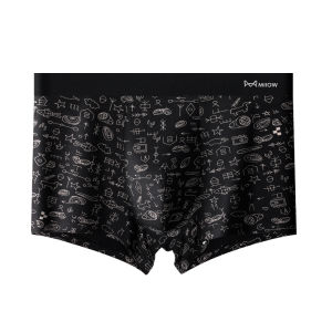 MiiOW | กางเกงบ็อกเซอร์ชายผ้าฝ้ายแท้ กางเกงชั้นในสตรีทสไตล์สปอร์ต ระบายอากาศได้ดี ป้องกันแบคทีเรีย ทรงขากว้าง กางเกงขาสั้นฤดูร้อน ไซส์ใหญ่