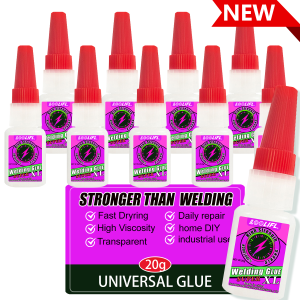 LOOLIFL High Strength Welding Oily Super Glue Universal Clear Non-Marking Repair Strong Adhesive Instant Glue for Metal Glass
