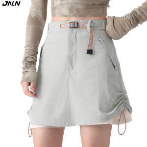 JNLN Womens Hiking Shorts Outdoor Lightweight Stretch Workwear Culottes Camping Climbing Running Anti-Exposure Shorts Skirt