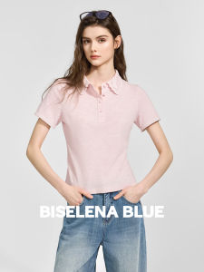BEIQIANI | Floral Lace Collar Short Sleeve Women Polo Shirt Summer