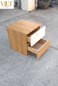Tủ đầu giường gỗTap đầu giường phủ Melamine 2 Ngăn Kéo