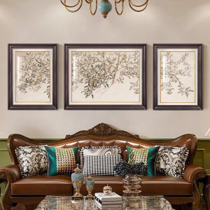 YASISHA | Retro American & French Mid-Century Style Apple Tree Triptych Wall Art