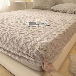 Velvet Bed Sheet Super Soft Fluffy Comfortable Fleece Bedsheet Pillowcase Single/Double/Full/Queen/King Size