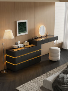 Luxury Minimalist Italian Style Dressing Table Bedside Vanity