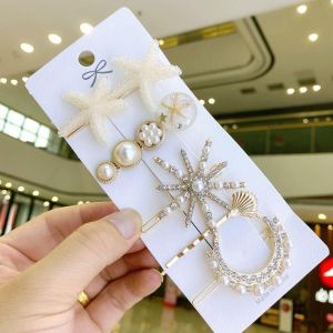 [Ready Stock] Korean Style (4/5/6 Pcs/Set) Pearl Hairpin Pearl Hair Clip