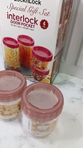 Lock n Lock Interlock Set Gift Set 500ml & 280ml (Isi 4 pcs) ORIGINAL