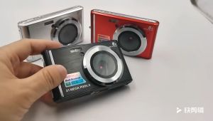 Video Camera for Vlogging: 32GB Card 2.7 Inch Mini Camera 48MP 1080P HD Anti-Shake 8X Zoom Camera