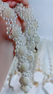 Ladies dress waist chain new fashion pearl belt