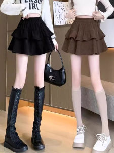 กระโปรงทรงเค้กคอตตอนสไตล์ฝรั่งเศส กระโปรงทรงเอสีพื้น กระโปรงสั้นทรงเอสไตล์เกาหลี กระโปรงทรงเอเอวสูง กระโปรงสั้นทรงเอ