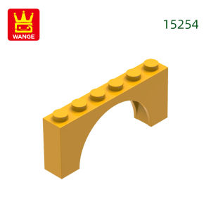 Wange 40Pcs/lot Arch 1x6x2 Thick Top with Reinforced Underside Block Moc Color Accessories Compatible with 15254 Brick DIY Parts