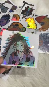 Stiker Hologram Anime GOJO SOTARU Jujutsu kaisen ukuran 8 cm