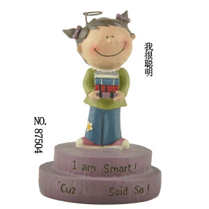 Creative Handmade American Style Resin Decoration Gift for Boys Girls Full of Confidence Level up Desktop Ornaments