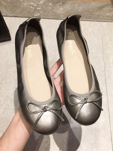 Flat Bottom Ballet Shoes Women Spring Autumn New Soft Sole Bean Shoe Pregnant Women Shoe Large Size Shoe 43 Casual Flats