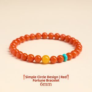 QINGXIANGTAI | Good Fortune Wish Red Nanhong Agate Bracelet