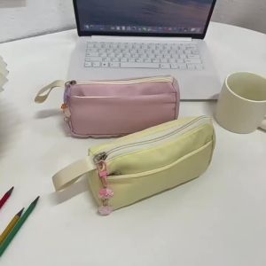 dailyLarge Capacity Portable Pencil Bag 1Pcs Solid Color Handheld Pen Case for Kids Back To School Gift ChoiceDaily products