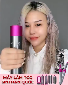Máy Làm Tóc 5 in 1 Uốn Xoăn Phồng Sấy - Máy Sấy Uốn Tóc Tạo Kiểu Đa Năng Hàn Quốc