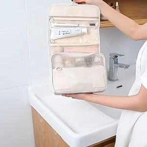 Toiletry Make Up Bags  Foldable Cosmetic Bags Travel Waterproof Large Capacity Toiletries Hangbag Storage bag