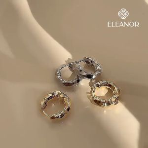Bông tai nữ chuôi bạc 925 Eleanor Accessories khuyên tai viền trơn basic phụ kiện trang sức 4874