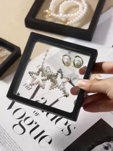 10pcs Transparent Floating Frame Display Rack Floating Storage Box Jewelry Display Box Necklace Watch Bracelet Dust Box
