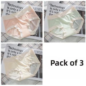 MiiOW | MiiOW Cat Woman Seamless Ice Silk Triangle Shorts Breathable Pure Cotton Antibacterial Underwear For Women Summer Collection
