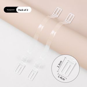 MONCAICHAN | Adjustable Transparent Invisible Anti-Slip Bra Straps Underwear Shoulder Pads Fixed Non-Slip Band Dream Color Morning Pure Color