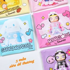 Đồ bộ bé gái  Space Molly Bomines đồ bộ short thun cotton thoáng mát cho bé 4-12 tuổi 14-36kg DBSSM