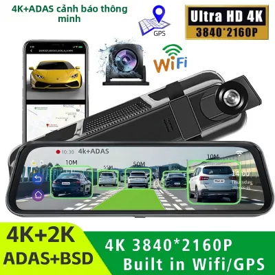 Gương Chiếu Hậu Full Screen ADAS 4K HD Đôi WiFi