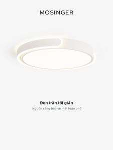 Italian Minimalist Creative High-End White Round Ceiling Light