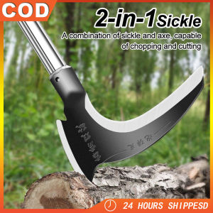 Multifunctional Double Chopping Sickle for Farmer: Ideal for Harvesting Straw Chopping Wood and Cutting Trees
