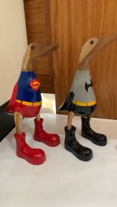 DEKORASI AESHETIC HIASAN PATUNG BEBEK SUPER HERO/DEKORASI UNIK