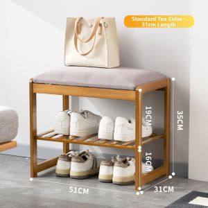 Entryway Soft Changing Shoe Bench Double Layer