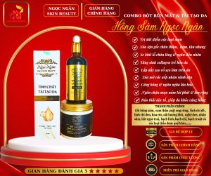 BỘ TÁI TẠO HỒNG SÂM ( Tái tạo_mụn_thâm_nám_tàn nhang_lỗ chân lông to_da dầu nhờn)
