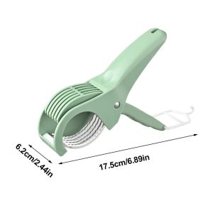 Manual Salad Chopper Stainless Steel Blades Safe Finger Guard For Fruit Vegetables Salad Kitchen Camping Portable Slicer Tool