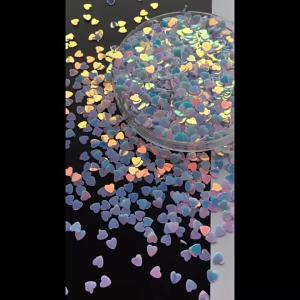 10g 3mm Colour Glitter Heart Shape Sequins Heart PVC Nail Art Fill DIY Crafts Wedding Decorations Handmade Jewelry Accessories