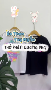 Áo Thun Bé Trai Cotton Lạnh 4 Chiều Cao Cấp Hình In THỎ PHG cho trẻ em 13 đến 50Kg - Brand Con Xinh