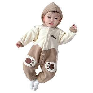 Áo Khoác Cotton Dày Cho Trẻ Sơ Sinh Mùa Đông Áo Khoác Lông Cừu Áo Khoác Cotton Hoạt Hình Dễ Thương Áo Khoác Trẻ Em Mùa Đông