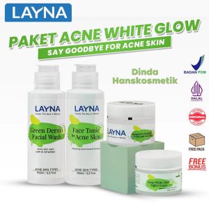 (Free Gift) Layna Paket Acne White Glow | Penghilang Jerawat Ampuh