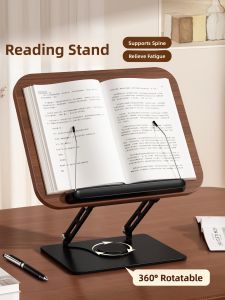 NUOXUNDE | Rotatable Multi-Function Adjustable Walnut Reading Stand