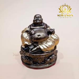 พระสังกัจจายน์ หล่อตันแร่เหล็กน้ำพี้แท้ ฐาน 3 นิ้ว เสริมโชคลาภ เรียกทรัพย์ ค้าขายร่ำรวย พร้อมคาถาบูชา