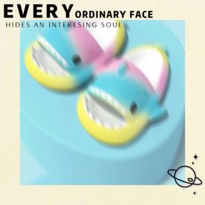 รองเท้าแตะแฟชั่น 3 สี รองเท้าแตะปลาฉลามสีพาทเทลน่ารัก รองเท้าพื้นนุ่ม ราคาสบายกระเป๋า