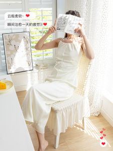 Cream Style Chair Cover Elastic All-Inclusive Seersucker Lace Skirt Hotel Banquet Dining Table Stool Dining Chair Cover Back