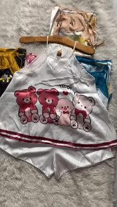 Set đồ nữ Áo Cổ Yếm In 5D Quần Đùi Mẫu mới Thời Trang Vải Phi Lụa mềm không nhăn Freesize 40-60kg