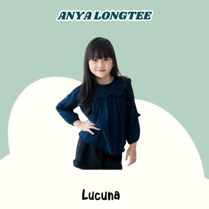 Atasan Anak Anya Longtee Lucuna Warna Navy Size 1-5 Thn