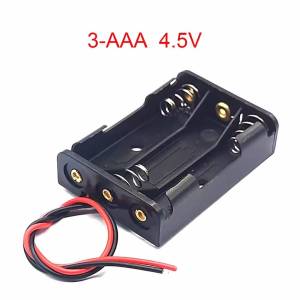 Black Plastic DIY Battery Storage Case Clip Holder Container 1/2/3/4 slots Battery Storage Box Case With Wire Strip Line