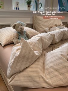 Nanjiren | New Washed Cotton Bedding Set for Dormitory